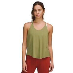 Lululemon Athletica Tank Top Size 2 Sleeveless Scoop Neck Modal Silk Yoga Green